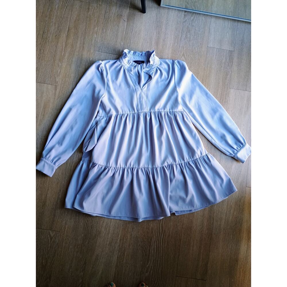 En Saison Tiered Babydoll Dress blue Peasant Victorian Renaissance Cottage Core